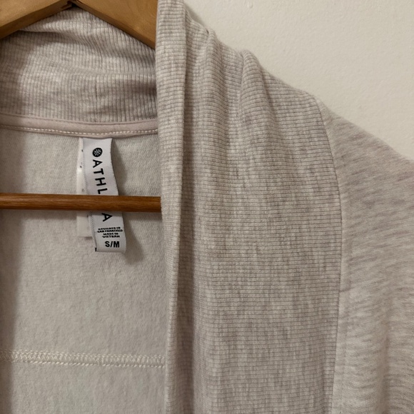 Athleta Ethereal Cocoon Wrap Cardigan in Heathered Gray | Size S/M - Picture 4 of 8